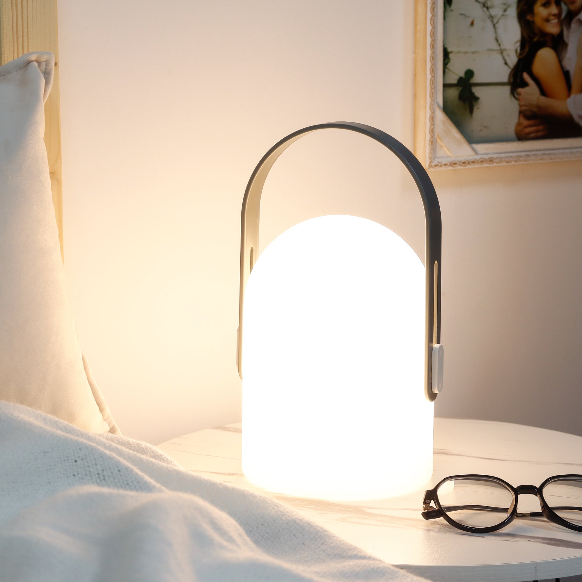 Portable Cordless Rechargeable LED Lantern: 3-Step Dimmable with Remote-2