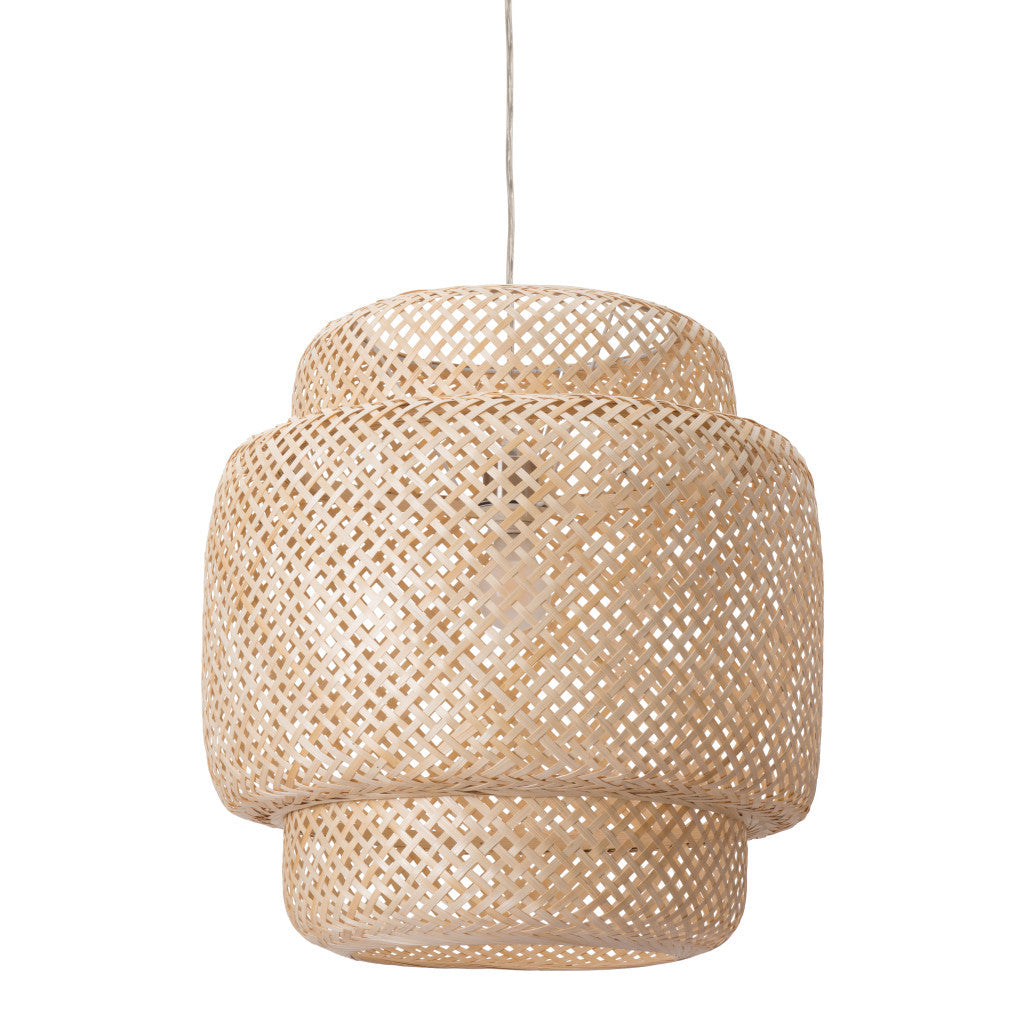 Natural Boho Weave Ceiling Lamp-2