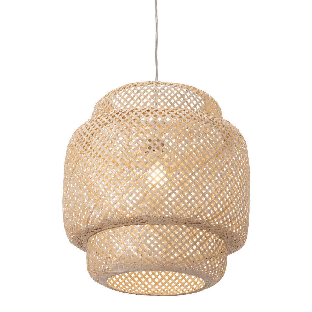 Natural Boho Weave Ceiling Lamp-3