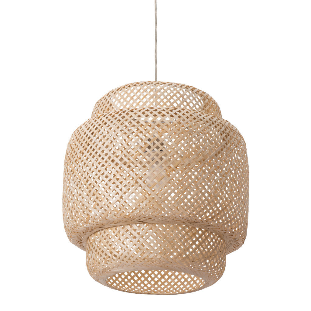 Natural Boho Weave Ceiling Lamp-4