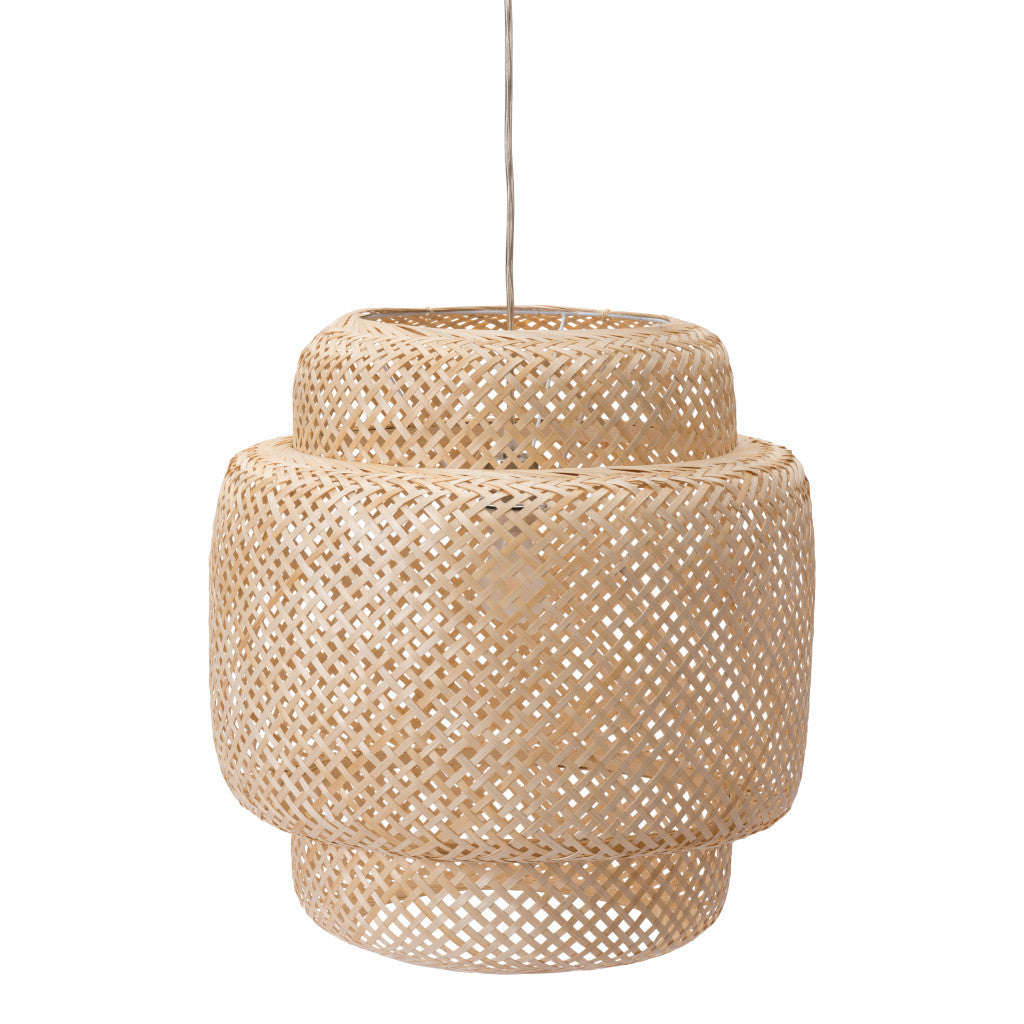 Natural Boho Weave Ceiling Lamp-5