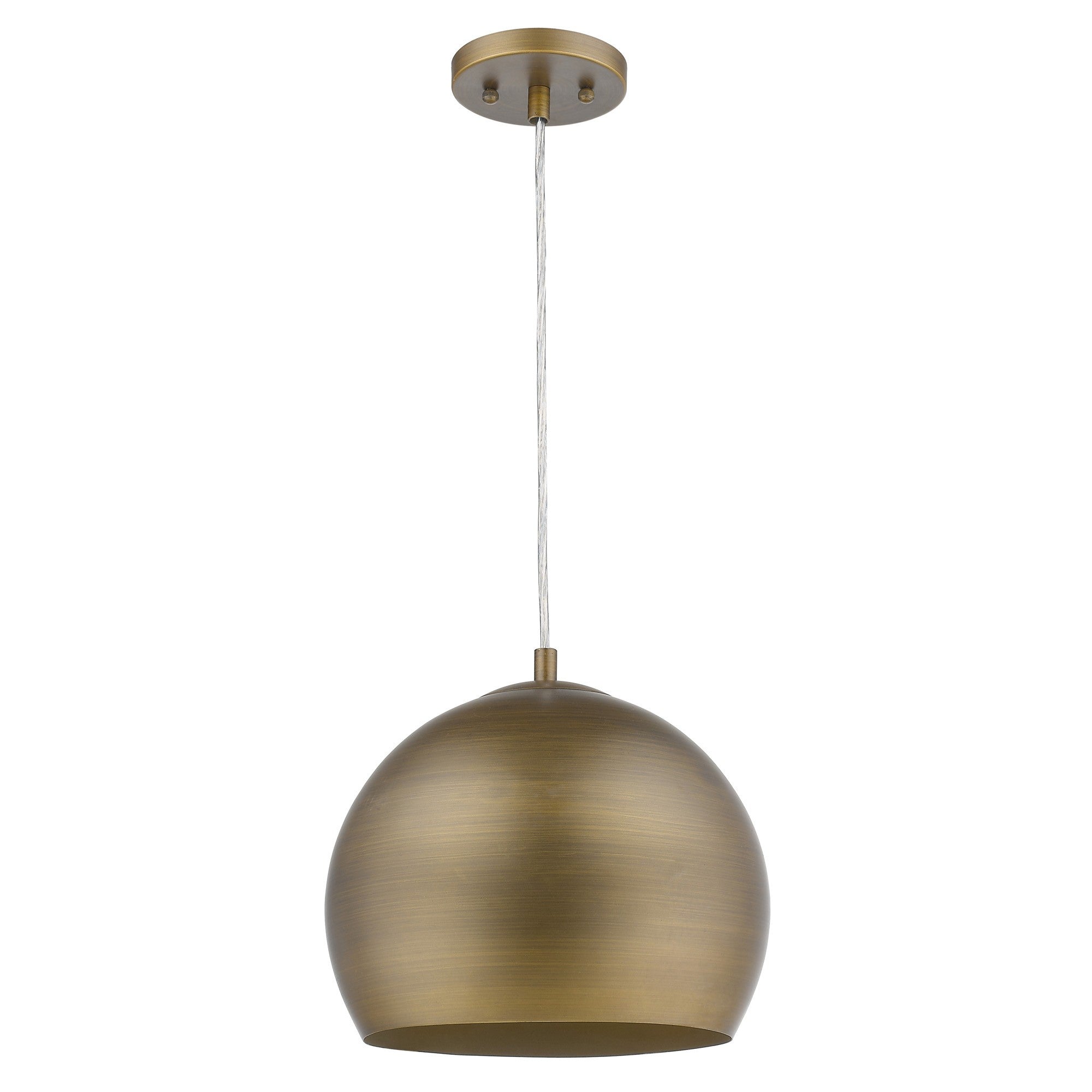 Latitude 1-Light Hand Painted Antique Gold Pendant With Gold Interior Shade-1