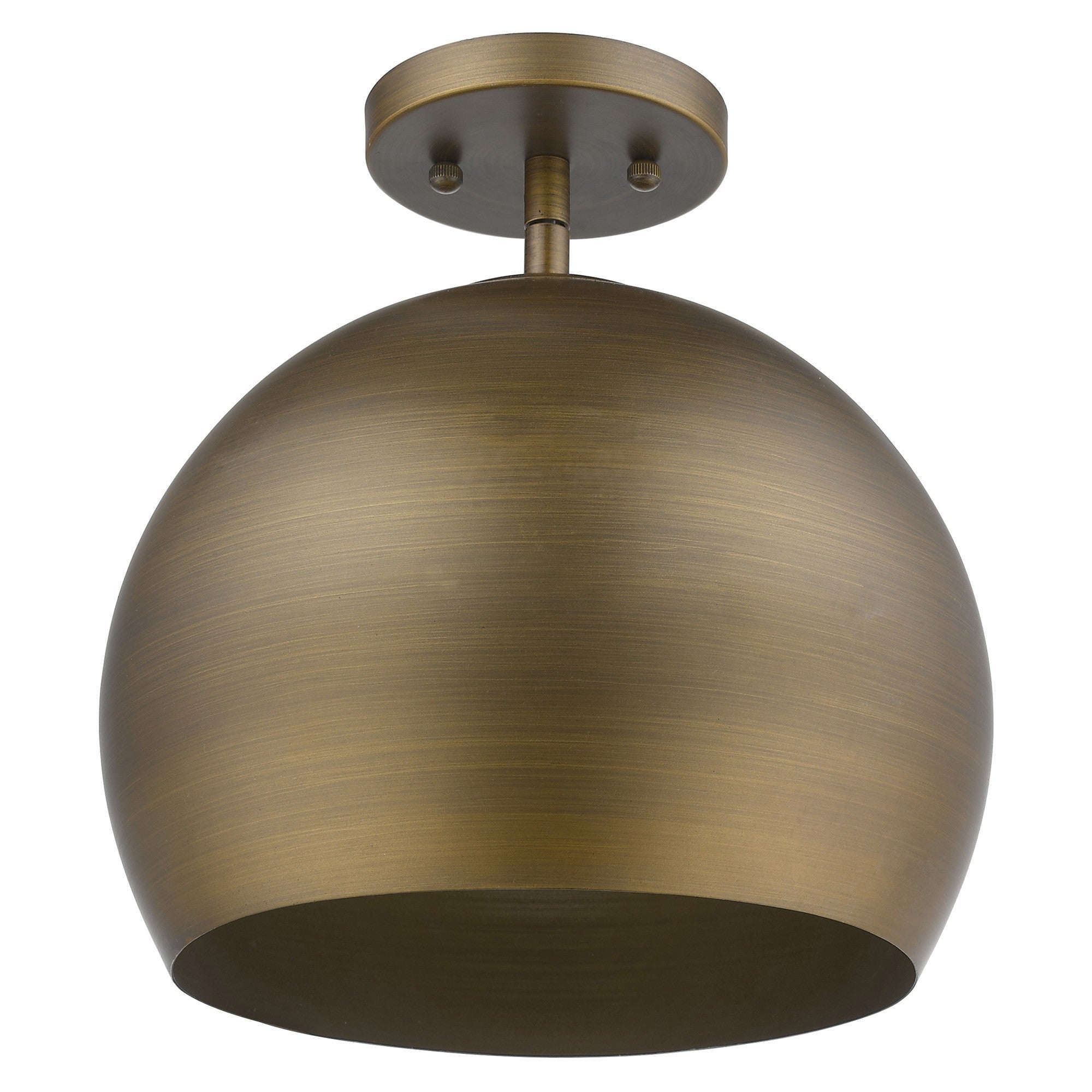 Latitude 1-Light Hand Painted Antique Gold Pendant With Gold Interior Shade-3
