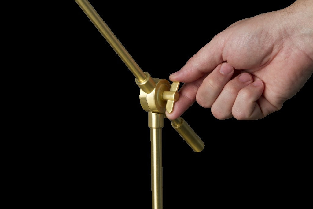 Shiny Satin Brass LED Adjustable Desk Lamp-3