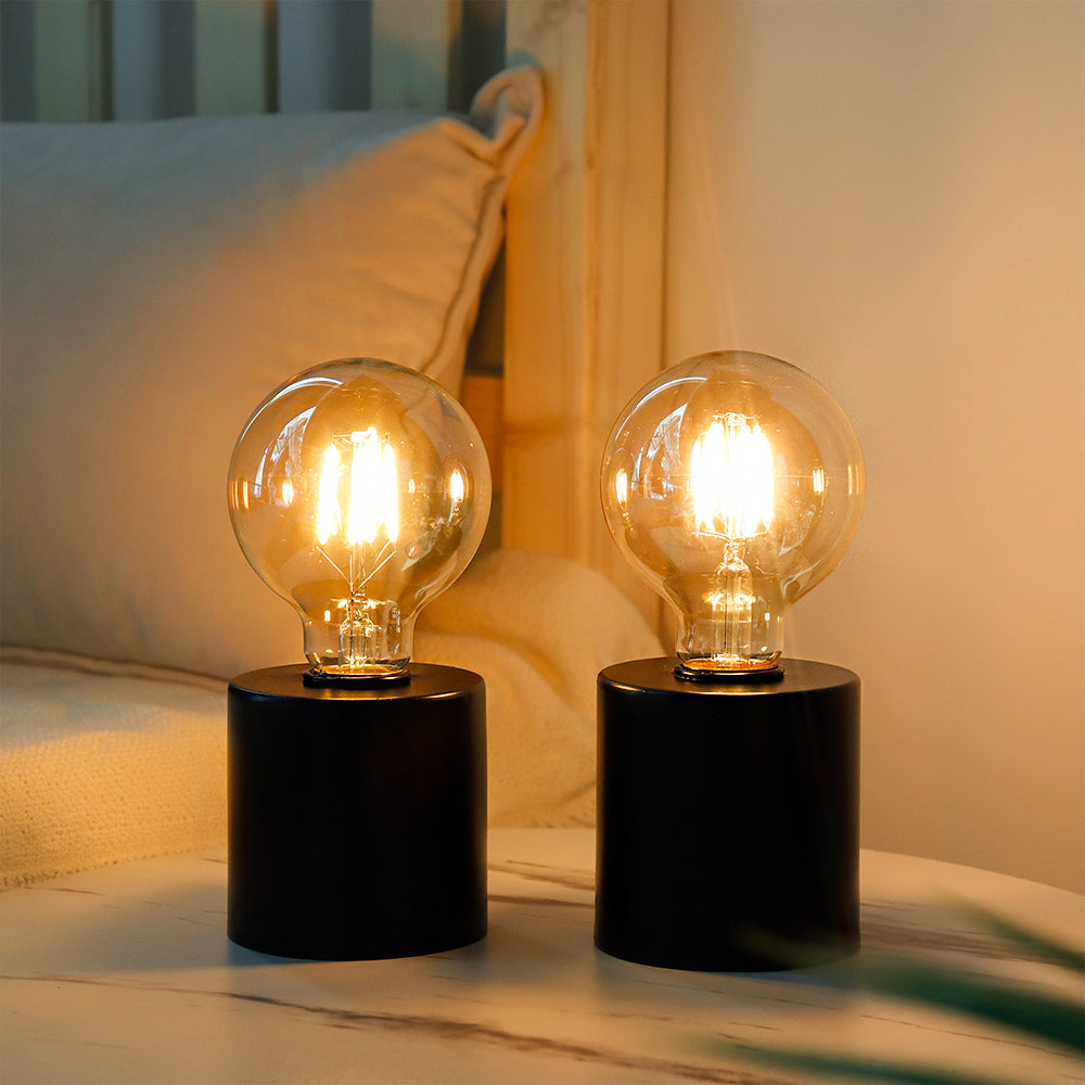 7" Tall Black Battery Powered Table Lamp(Set of 2)-4