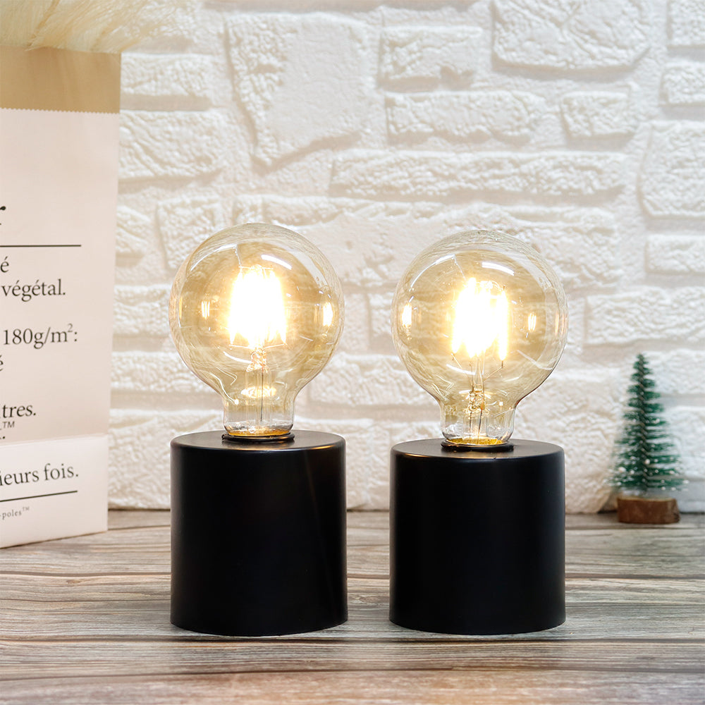 7" Tall Black Battery Powered Table Lamp(Set of 2)-2