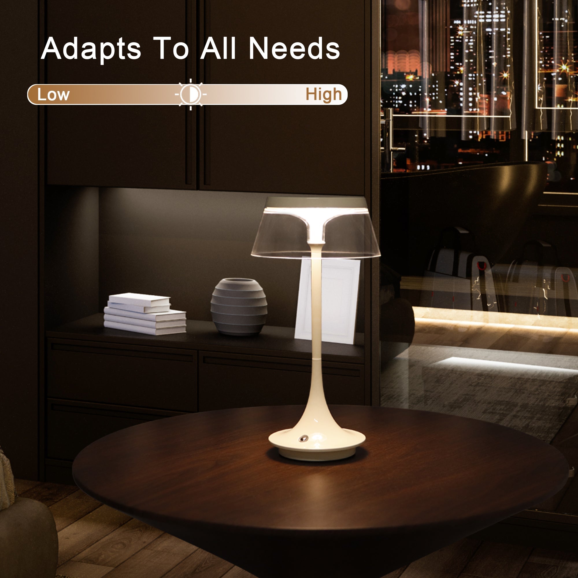 JHY DESIGN 10.5”H Dimmable Bedside Table Lamp Touch Control Lamp(Single)-2