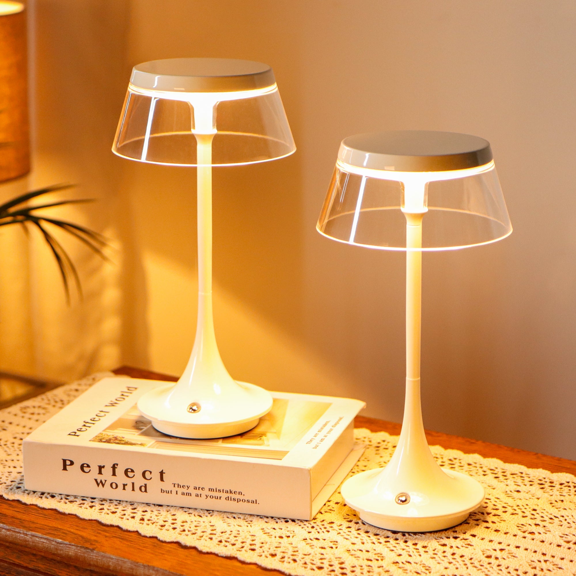 JHY DESIGN 10.5”H Dimmable Bedside Table Lamp Touch Control Lamp(Single)-5