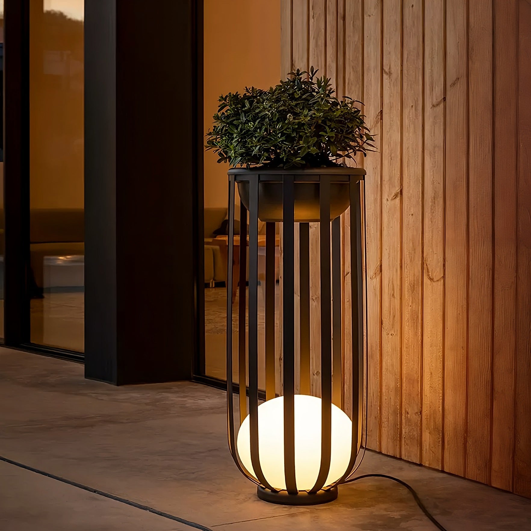 Outdoor Solar Power LED Plant Stand-2