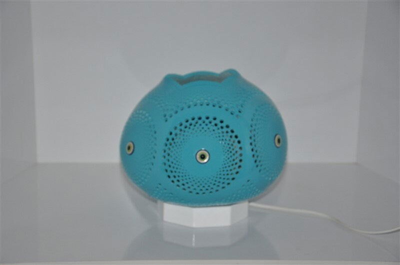Turkish Moroccan Mosaic Lamp Light Turkish Lamp Handcrafted Decorative Evil Eye Nazar Boncuk Design Gourd Table Lamp Mal De Ojo - Turquoise-1