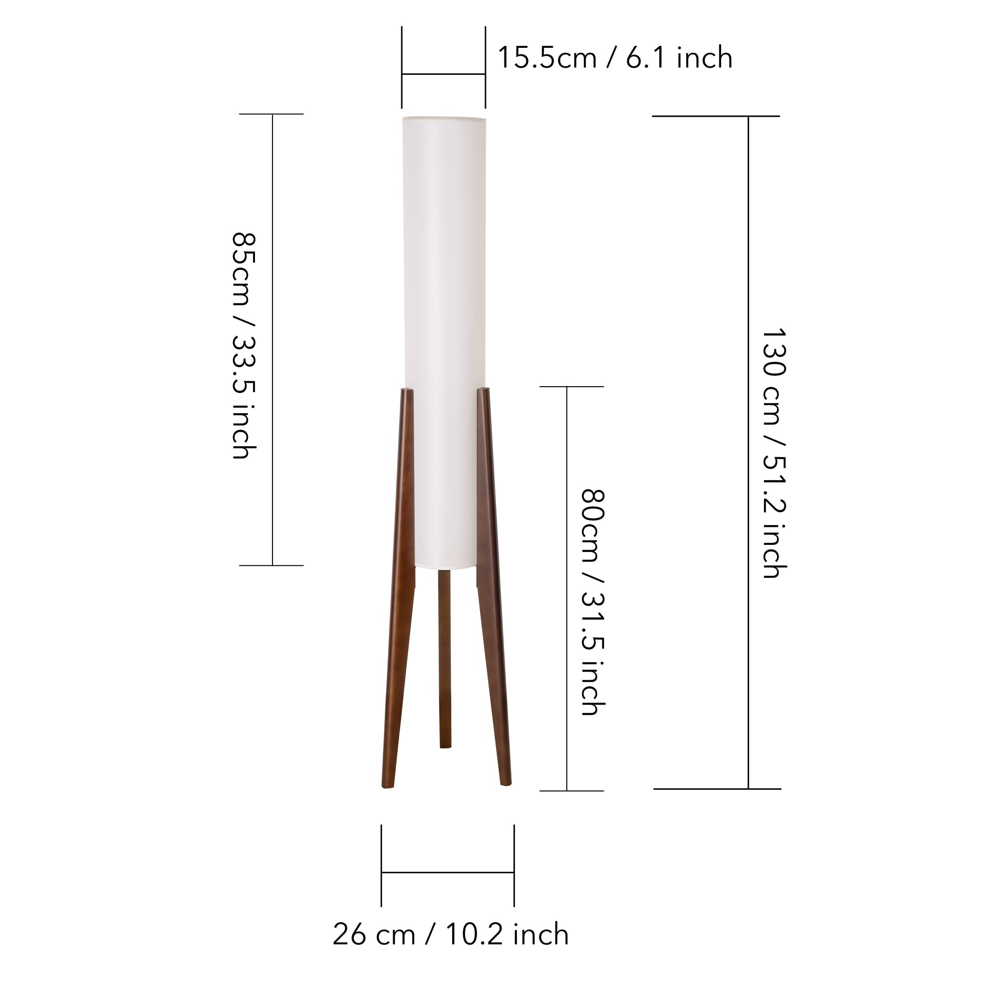 Modern Cylinder Floor Lamp with Wooden Tripod Legs-3
