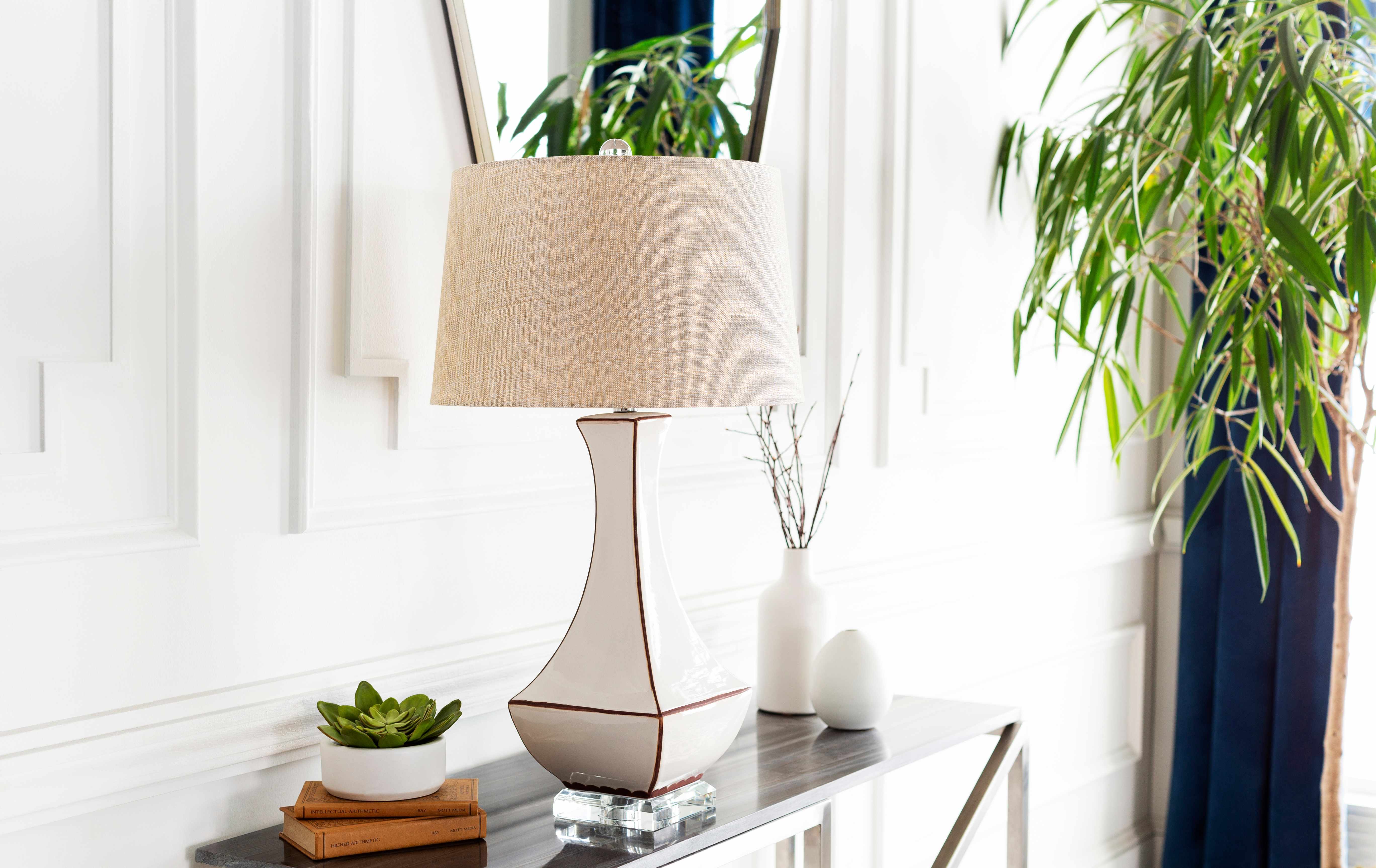 Tuka Tan Ceramic Table Lamp-1