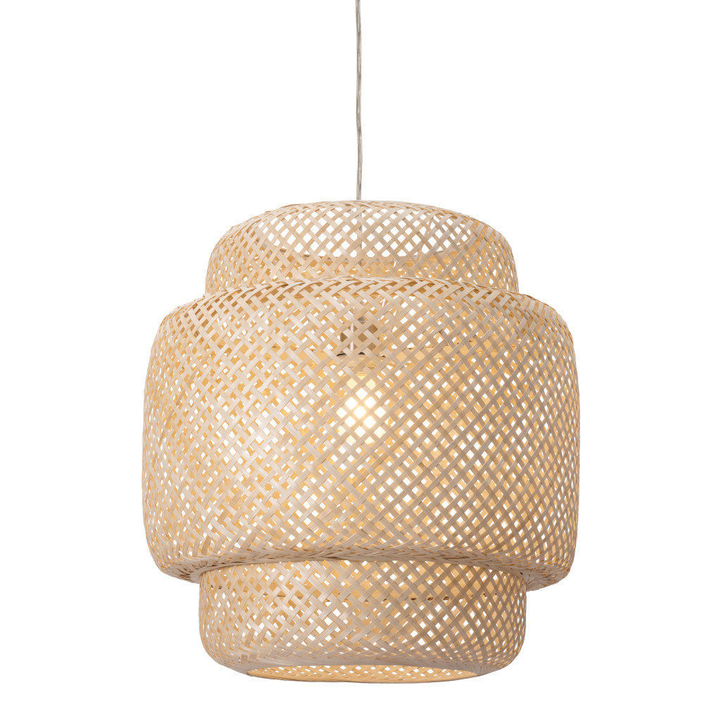 Natural Boho Weave Ceiling Lamp-1