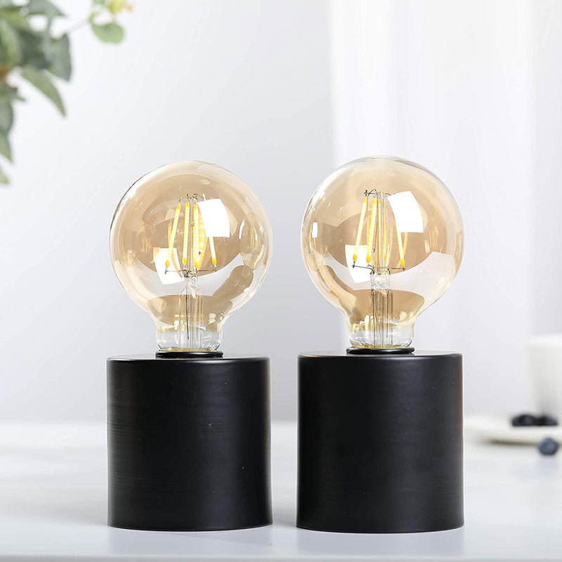 7" Tall Black Battery Powered Table Lamp（Set of 2）-0