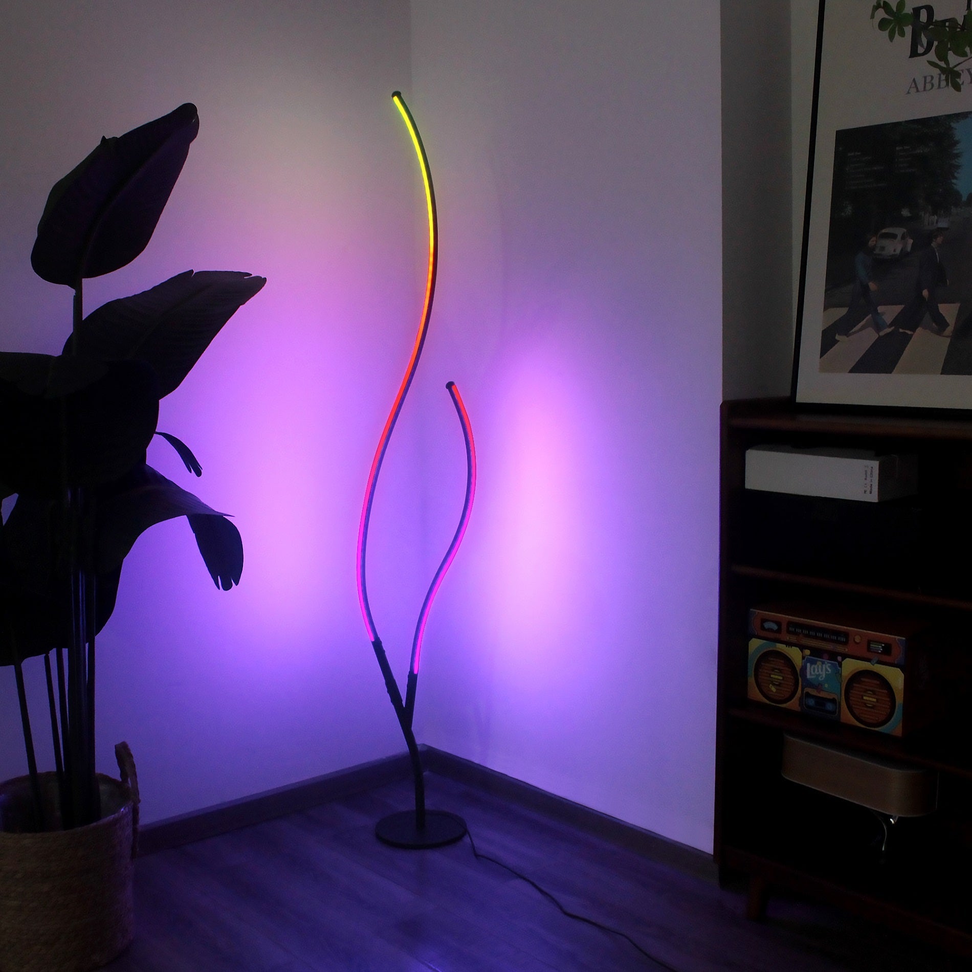 RGBCW Ripple Floor Lamp-1