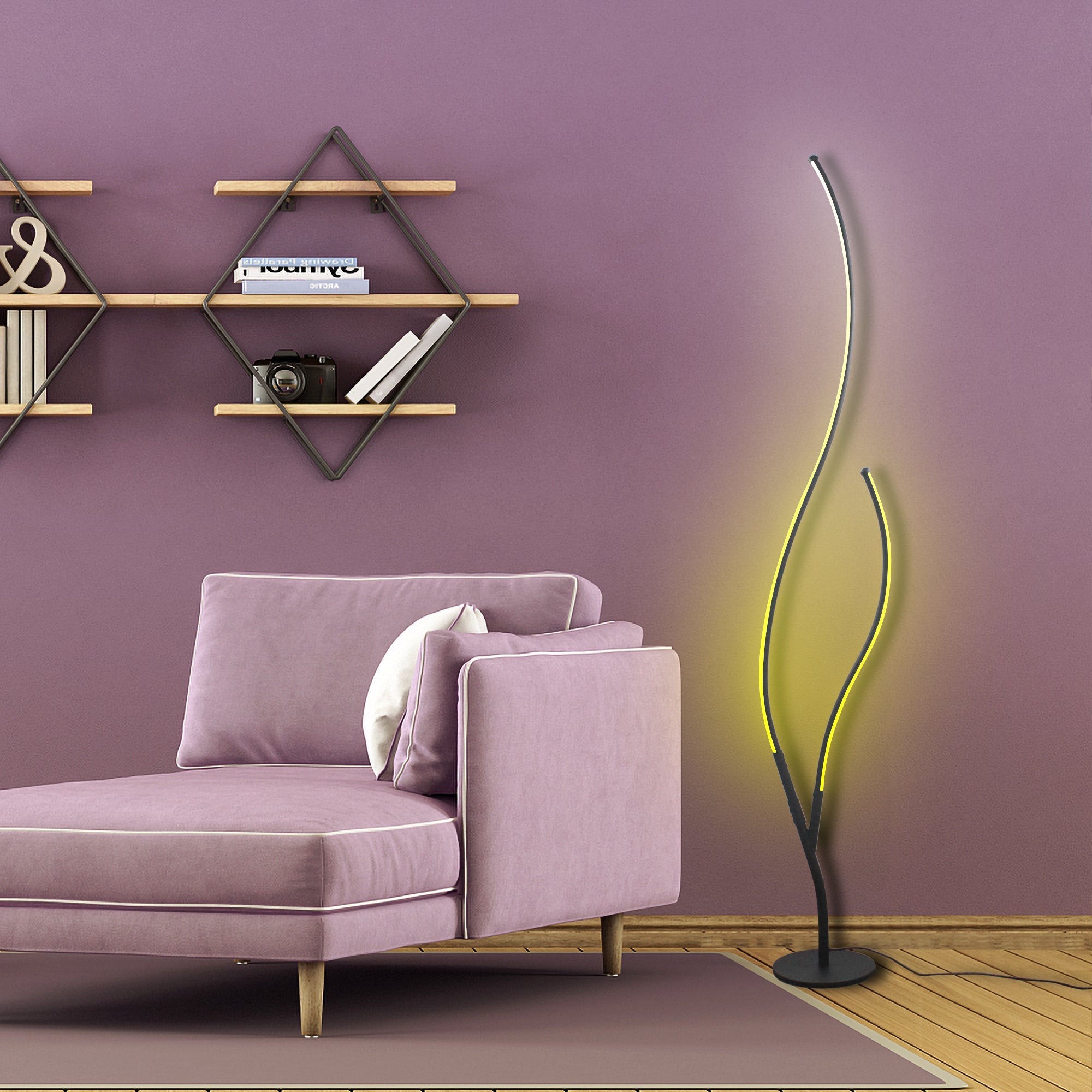 RGBCW Ripple Floor Lamp-0