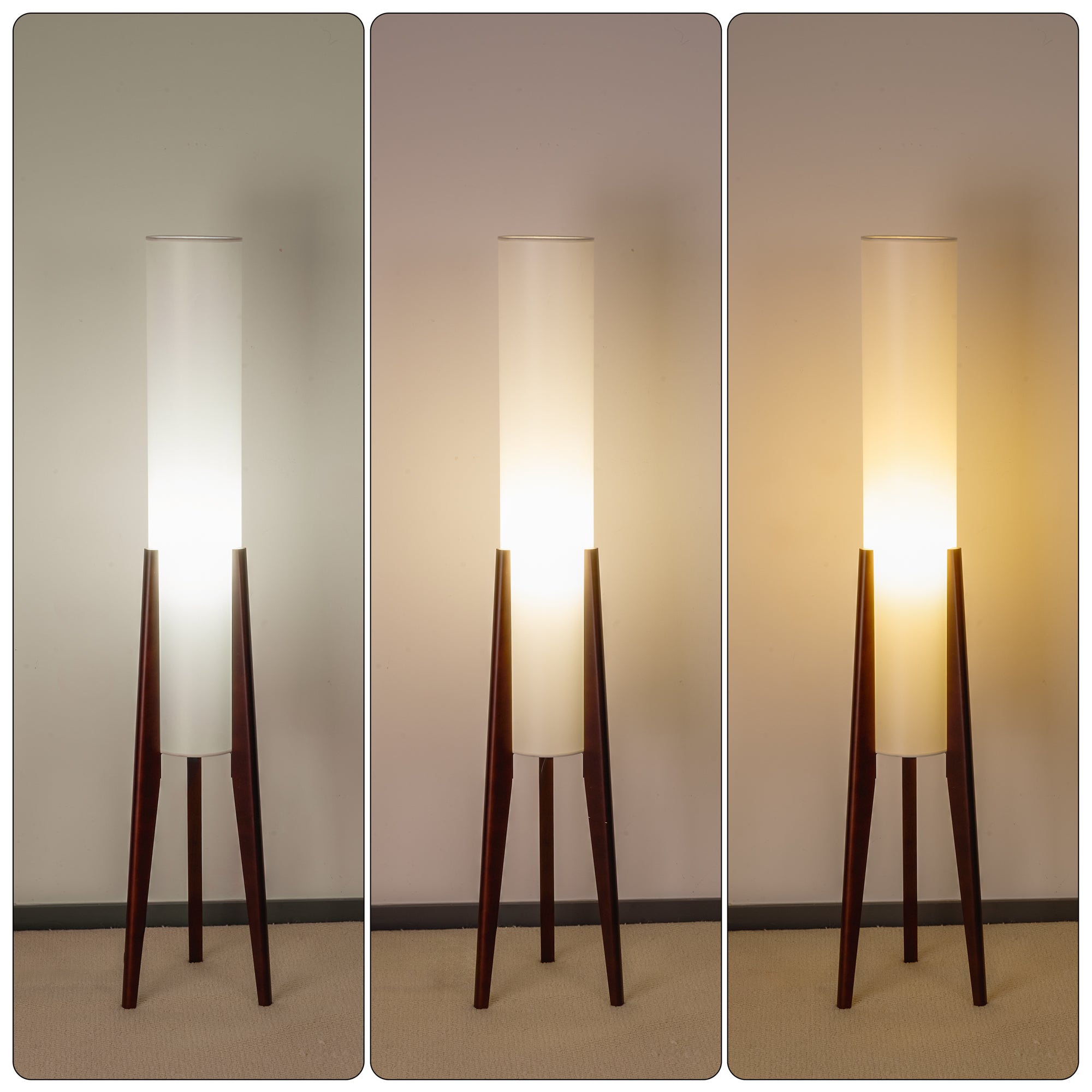 Modern Cylinder Floor Lamp with Wooden Tripod Legs-4