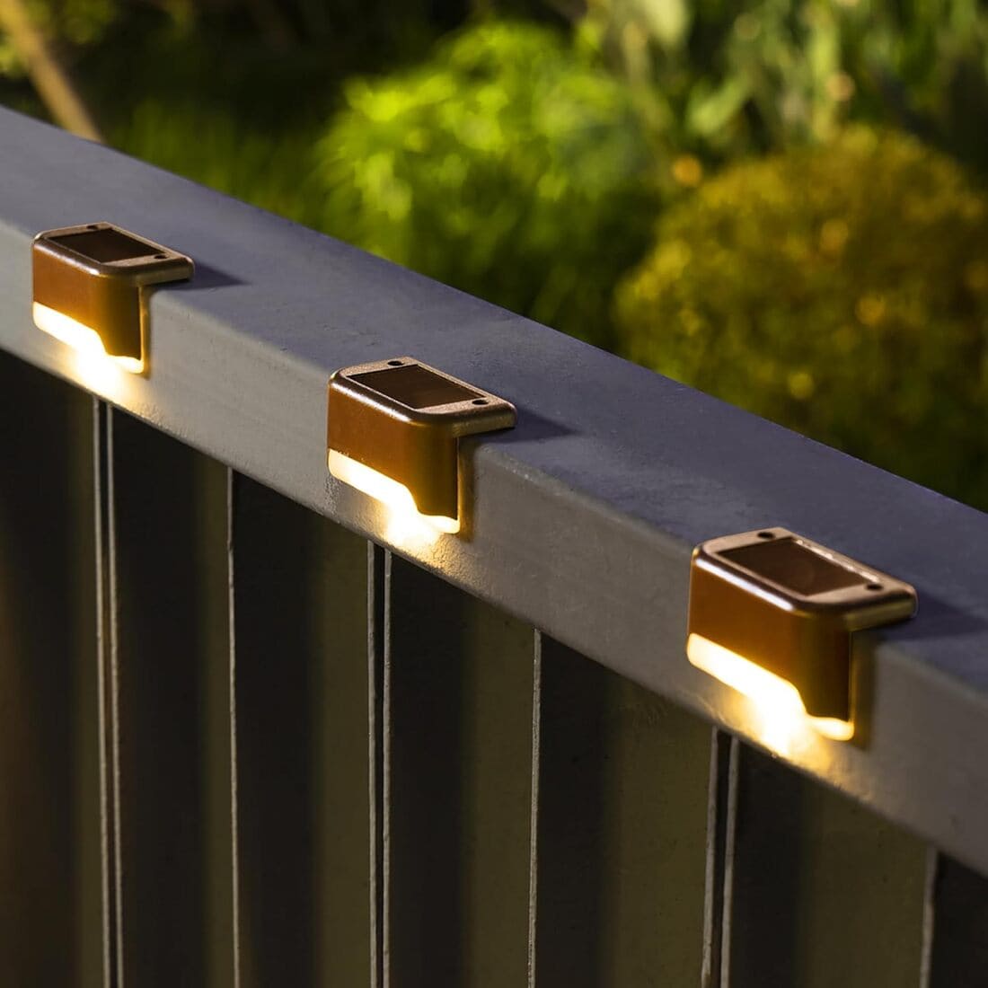 Horizontal Warm White Solar Deck Lights Set-1