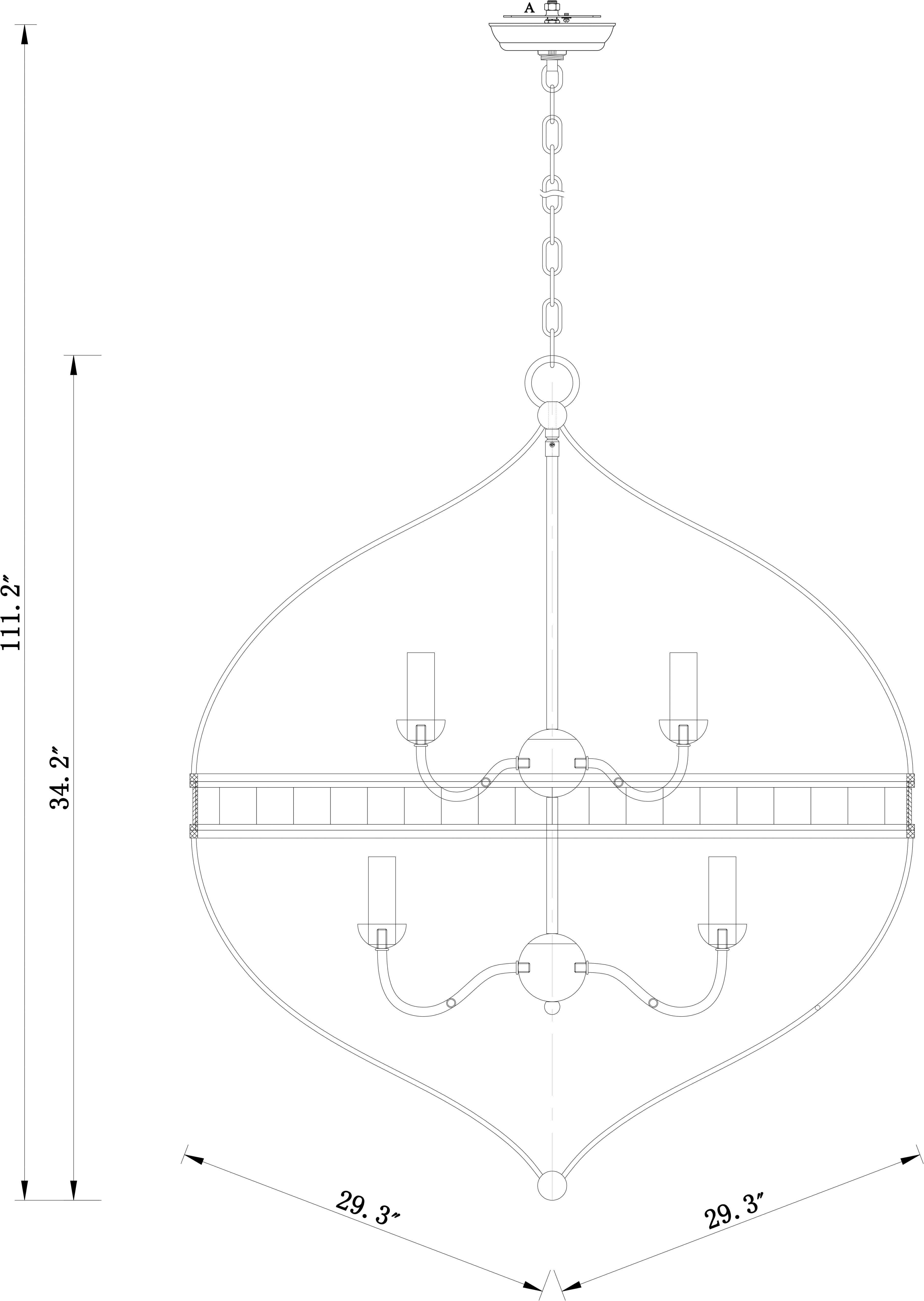 Corunna Ceiling Light - Clearance-4